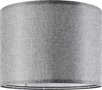 Gray Large Drum Lamp Shades for Floor Lamps Table Lamp Farmhouse Lamp Shade 16" Top x 16" Bottom x 12" High (Spider) Medium Lampshade - Lampshades Replacement By GO&SO Assembly is Required