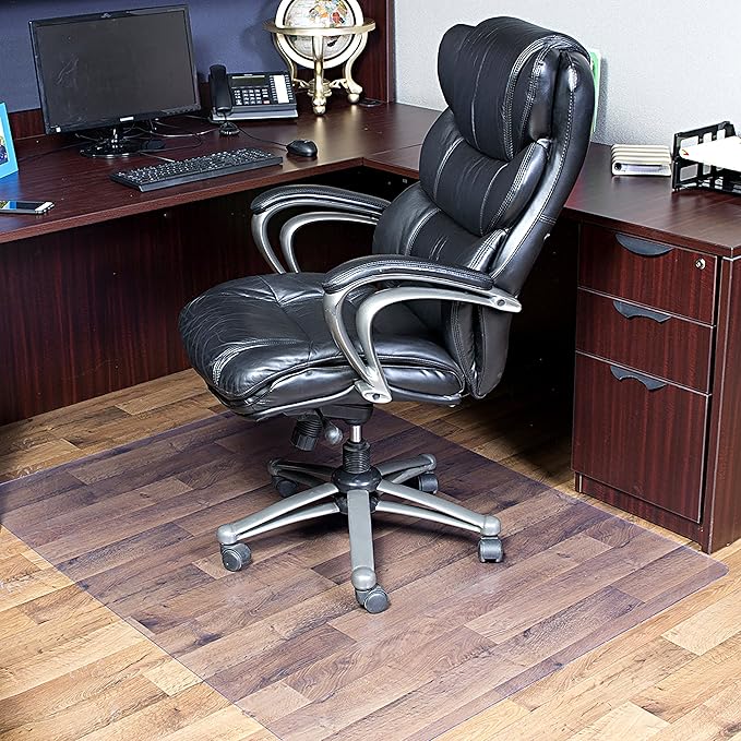 Dimex 46"x 60" Clear Rectangle Office Chair Mat For Hard Floors (1532630), 46" X 60"