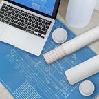 MagicWater Supply Mailing Tube - 1.5 in x 18 in - White - 4 Pack - for Shipping and Storage of Posters, Arts, Crafts, and Documents