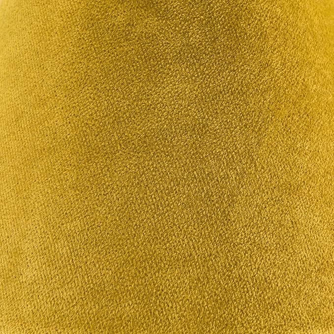 GO&SO Set of 1 Large Drum Yellow Velvet Lamp Shade -16" Top x 16" Bottom x 12" High(Spider) Modern Lamp Shades For Table Lamps & Bedside Lamp Replacement Lampshade, Hand Crafted, Required Assembly