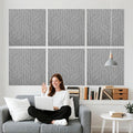 Reverbeon 6 PCS Acoustic Panels, 23.6x23.6 Inch Sound Absorbing Panels, Decorative Acoustic Wall Panels for Recording and Home Studio, Office with Double-Sided Adhesive Tape