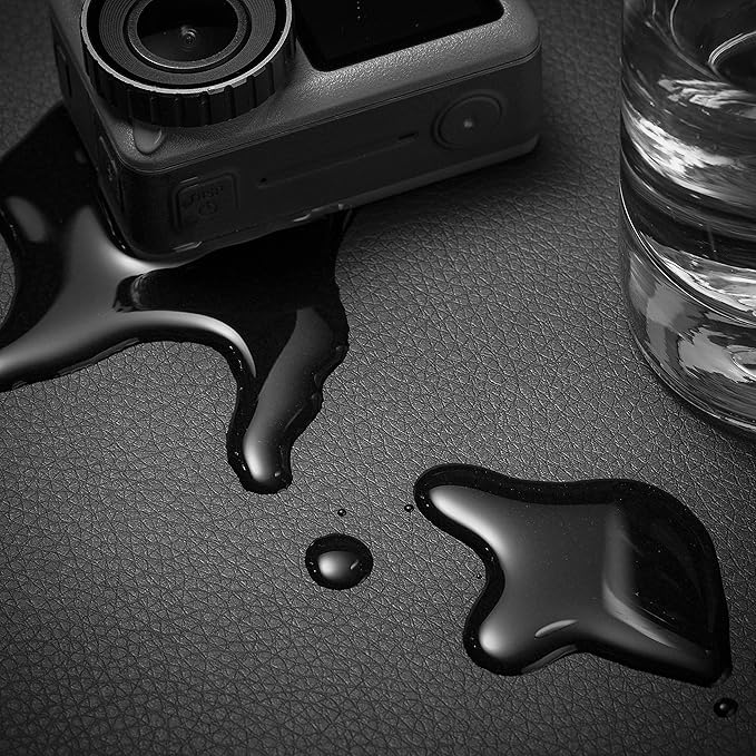 Nekmit Leather Desk Blotter Pad 17 x 12 Inches, Flat, Non-Slip, Waterproof, Black