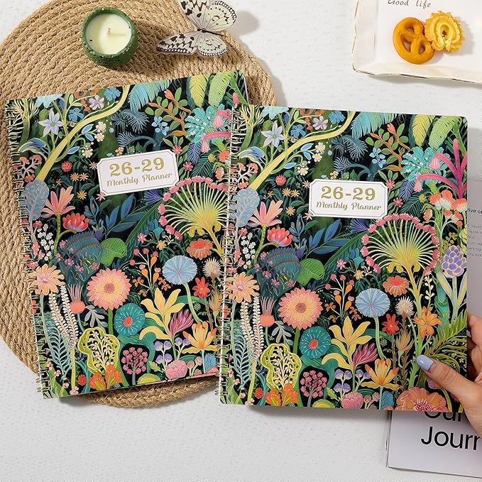 2026-2029 Monthly Planner - 3 Year Planner 2026-2029, Jul. 2026 - Jun. 2029, 9" x 11", 3 Year Calendar Planner 26-29, 36 Monthly Calendar with Tabs, Notes Pages, Inner Pocket - Tropical Plants