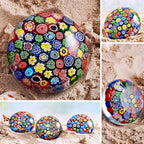 EUSTUMA Hand Blown Glass Flower Figurine,Glass Paperweight for Birthday Gift
