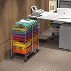 Simple Houseware Utility Cart with 12 Drawers Rolling Storage Art Craft Organizer, Multicolor