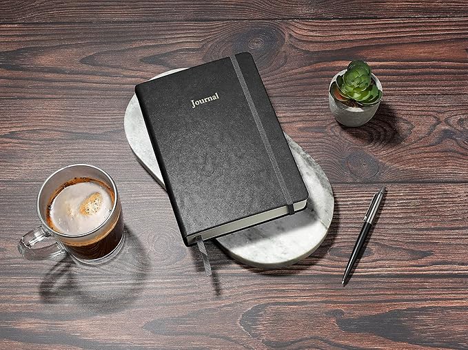 Wykeham's Executive 2026 Undated Daily Journal Planner – Customization Available (Brown, 8.5"×5.5" - Undated)