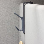 Officemate Double Coat Hooks for Cubicle Panels, Adjustable, Comes in 2 Pack (22009) Black