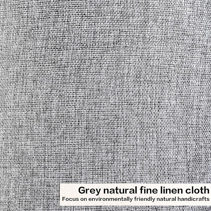 Gray Drum Lamp Shades Set of 2 Medium 13" Top x 13" Bottom x 10" High (Spider) Traditional Lampshades for Table Lamp & Bedside Lamp - Assembly Required - Modern Lamp Shade By GO&SO